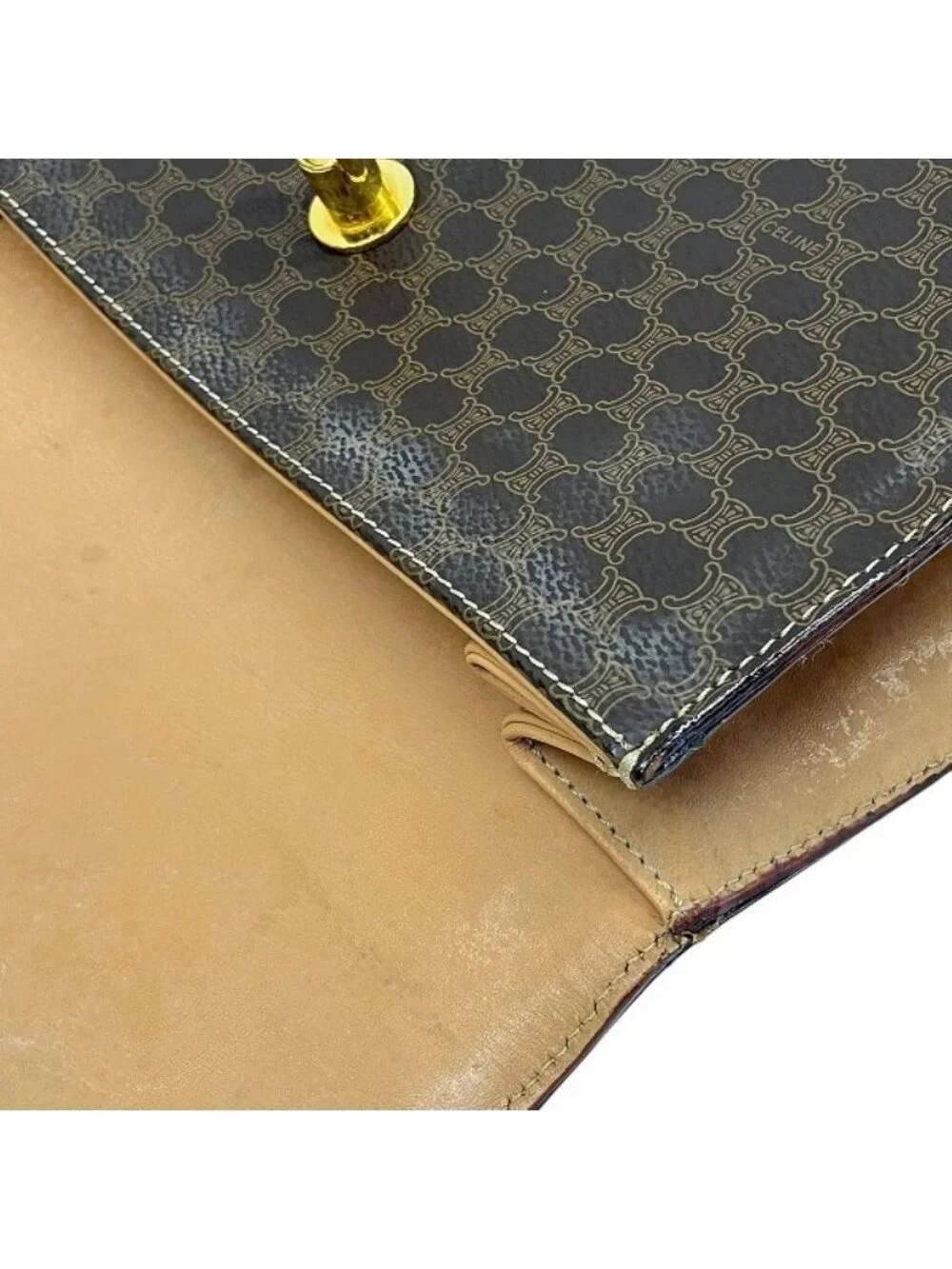 Celine Macadam Handbag Brown
